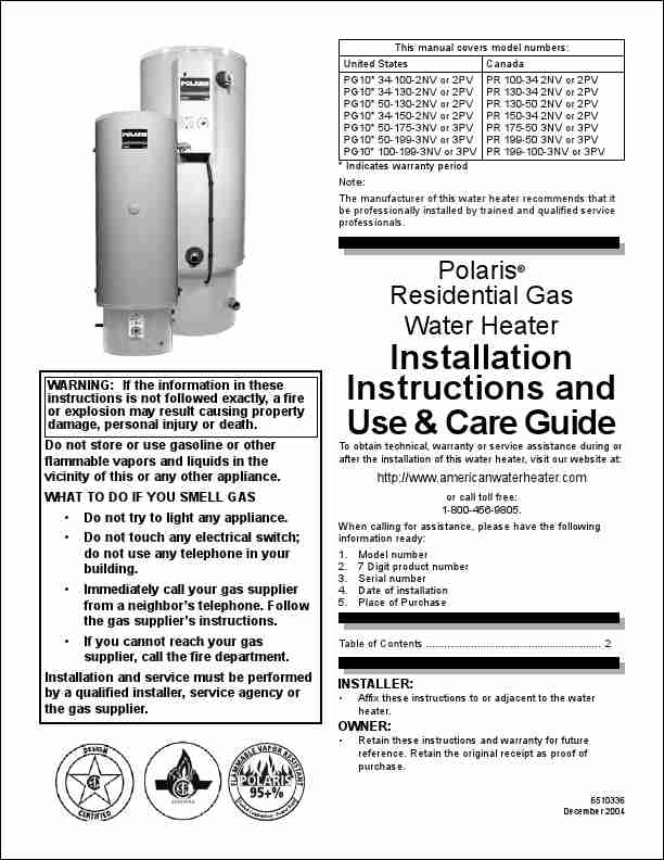 American International Water Heater PR 130-34 2NV or 2PV-page_pdf